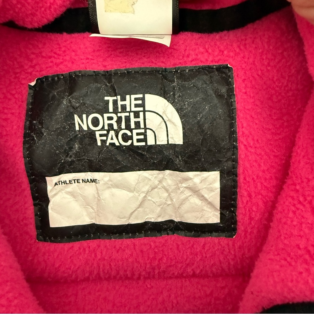 The North Face Pink and Black Baby Girl One Piece Fleece Snow Suit 3-6 Months - Picture 6 of 7